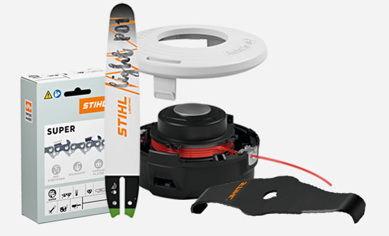 Chains, blades & line for clean cuts!